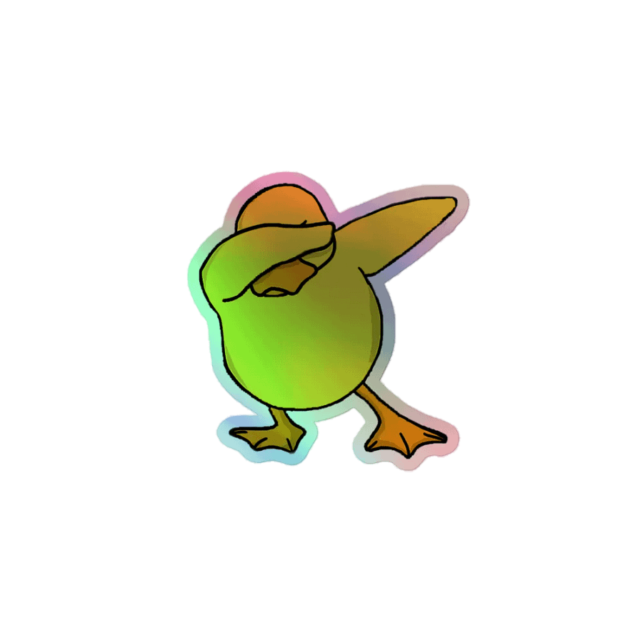 Holo Dabbing Ducko Stickers product image (1)