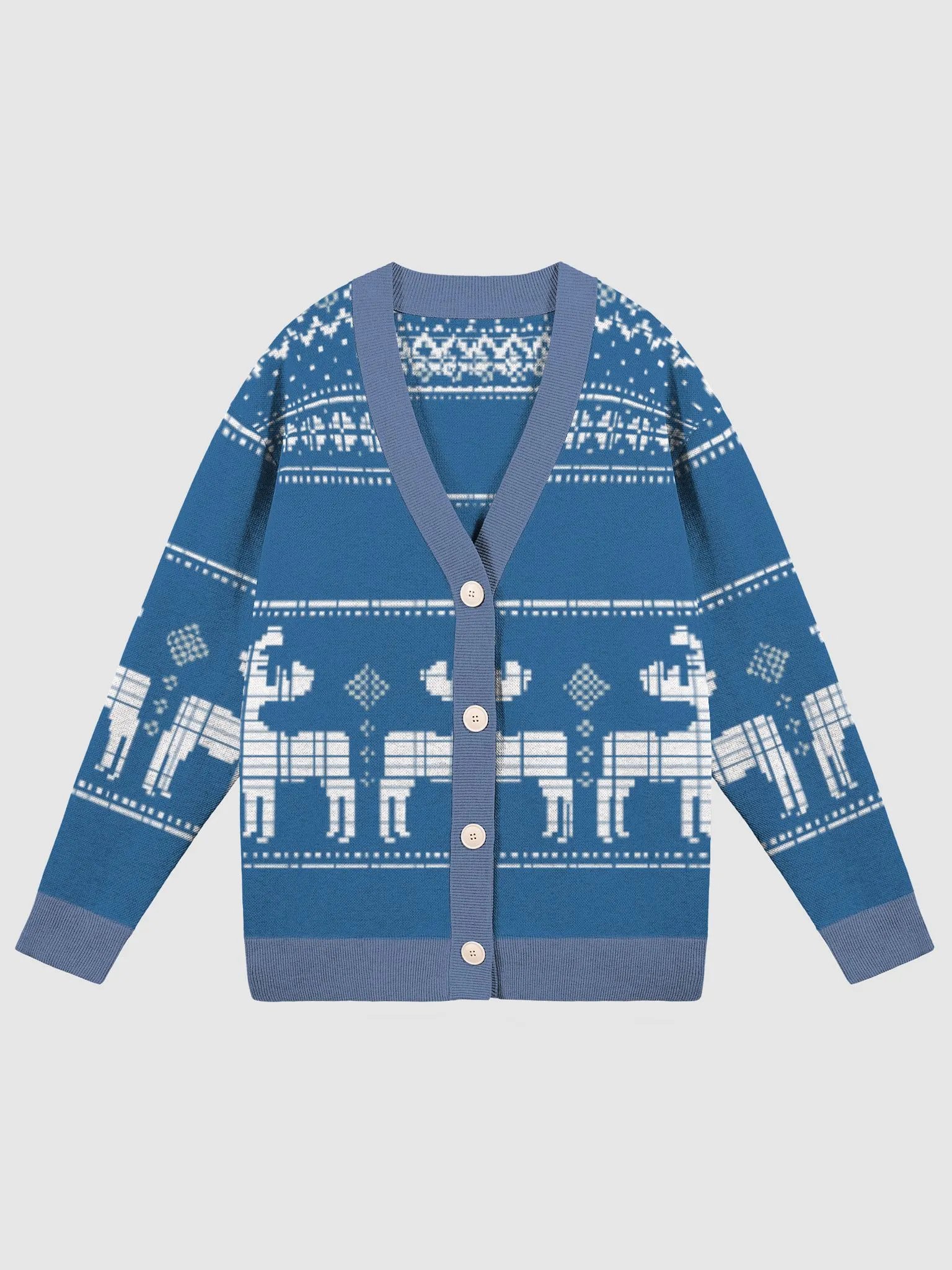 Reindeer Fusion Knit Unisex Cardigan product image (1)