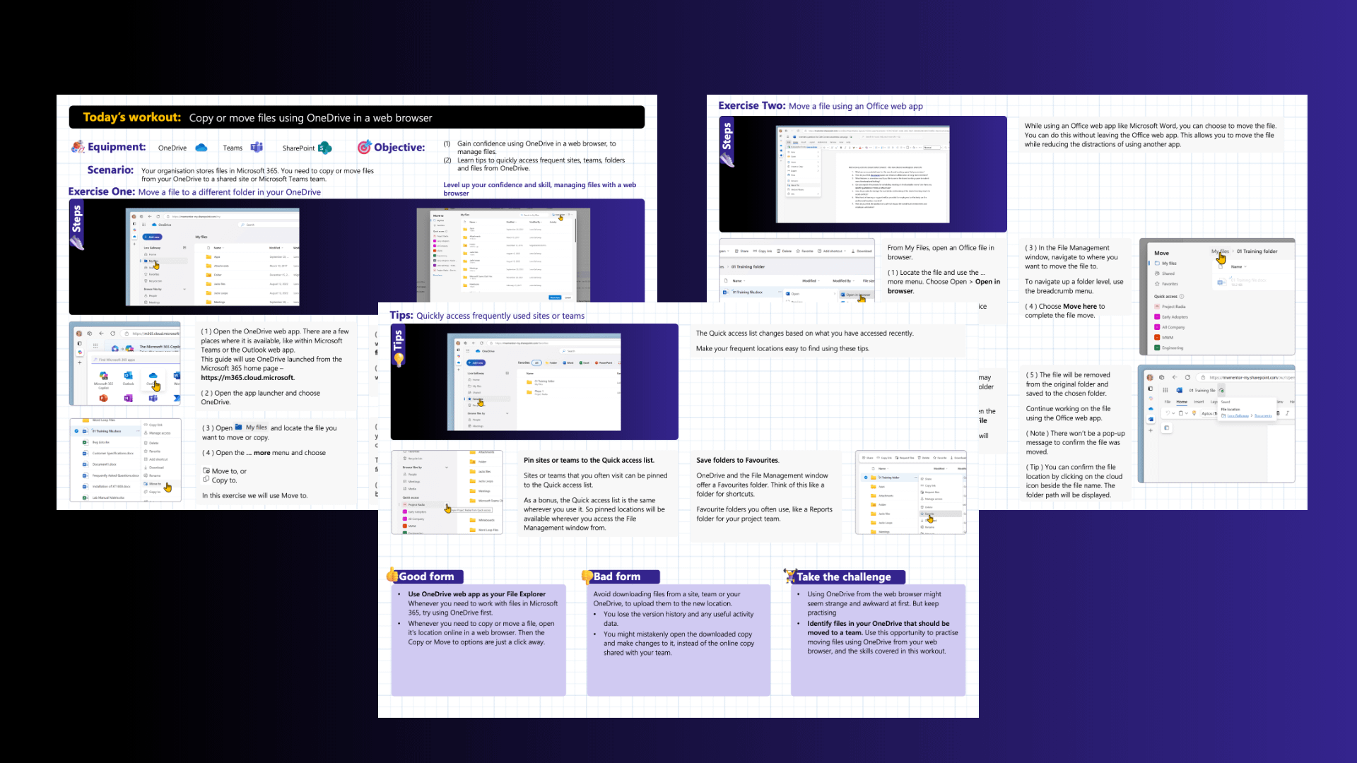 Confidently Copy and Move files with OneDrive-Workout Card product image (1)