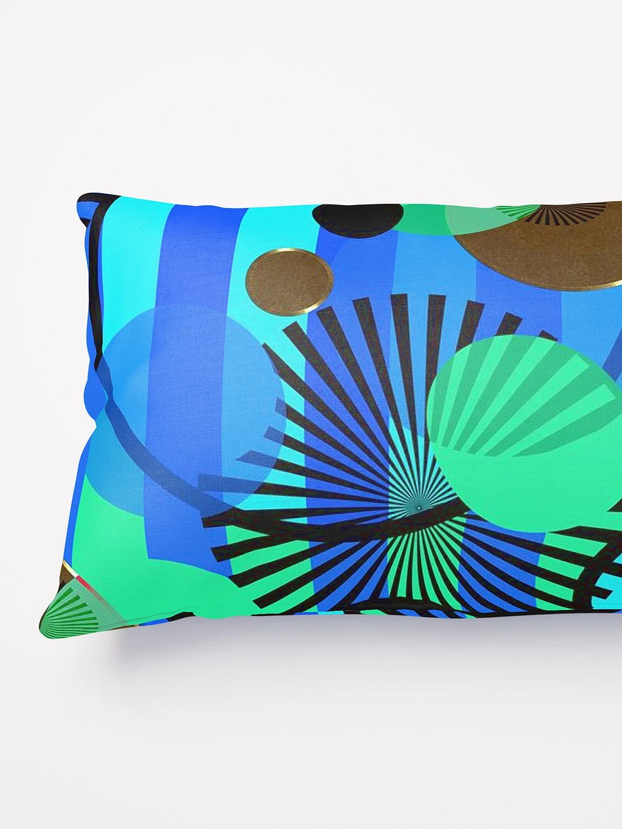Green Blue Stripes Dots Throw Pillow product image (7)