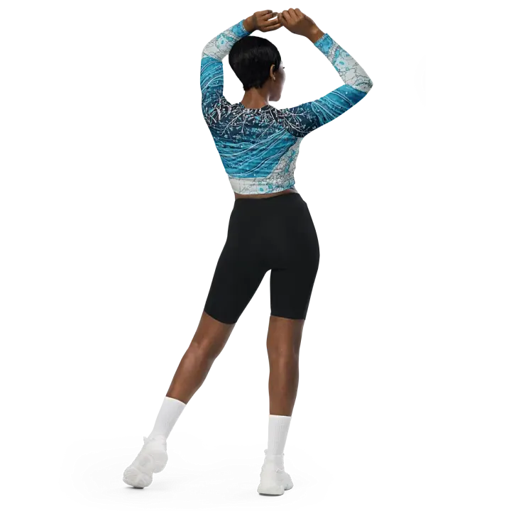 Winter Frost, Recycled Long Sleeve Crop Top product image (2)