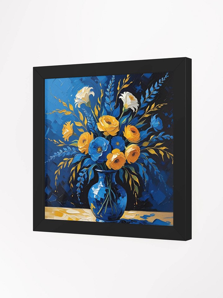 Blue Floral Framed Premium Poster product image (9)