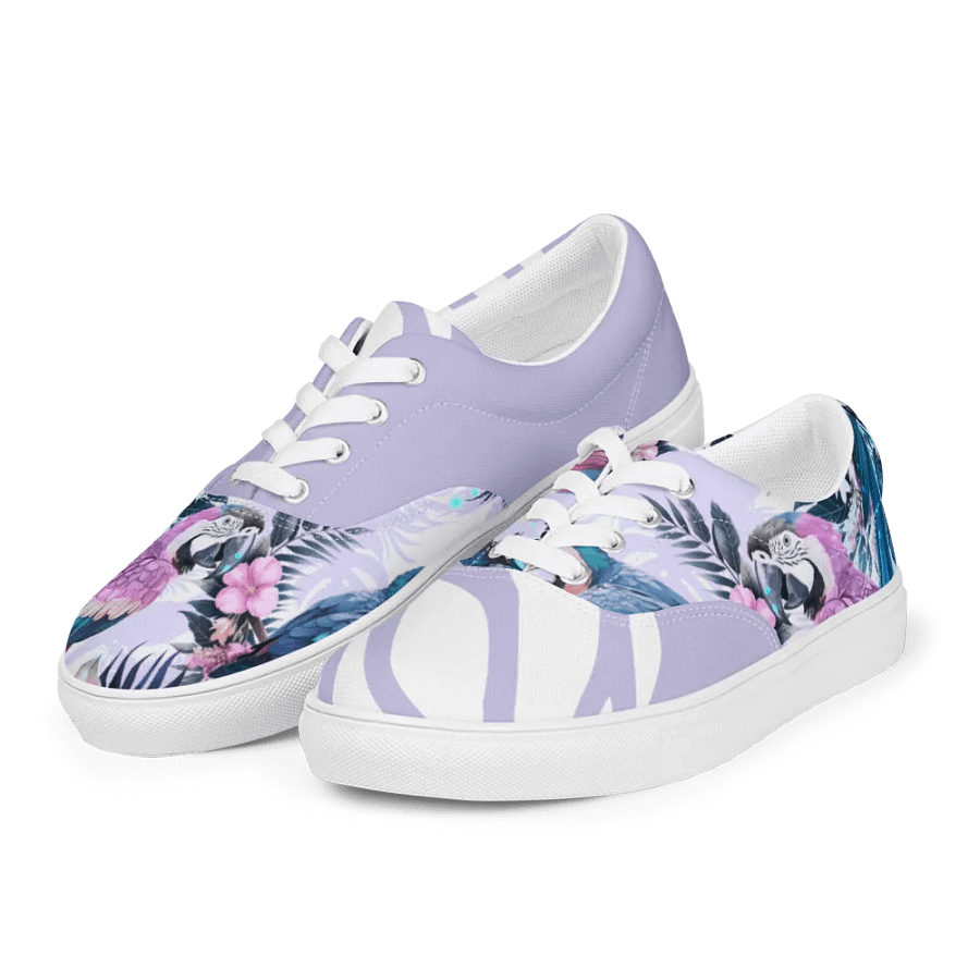 Elysian Birds-Women's Lace-Up Canvas Shoes product image (6)