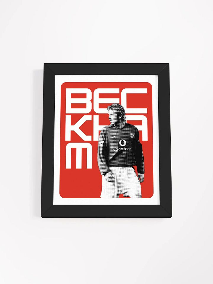 David Beckham BW Manchester United Name Art Framed Print product image (1)