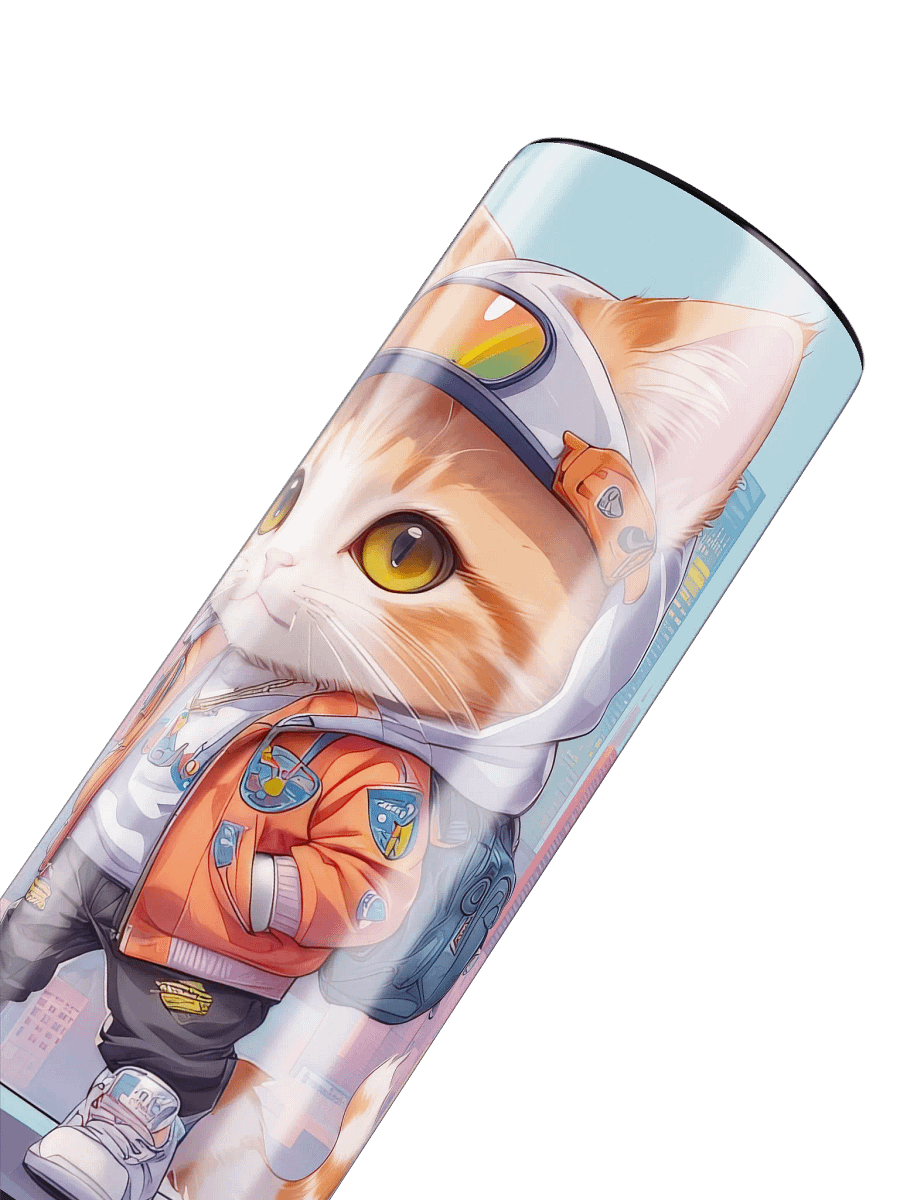 Cute City Kitty Cat 20 oz Skinny Stainless Steel Tumbler - v2 product image (6)