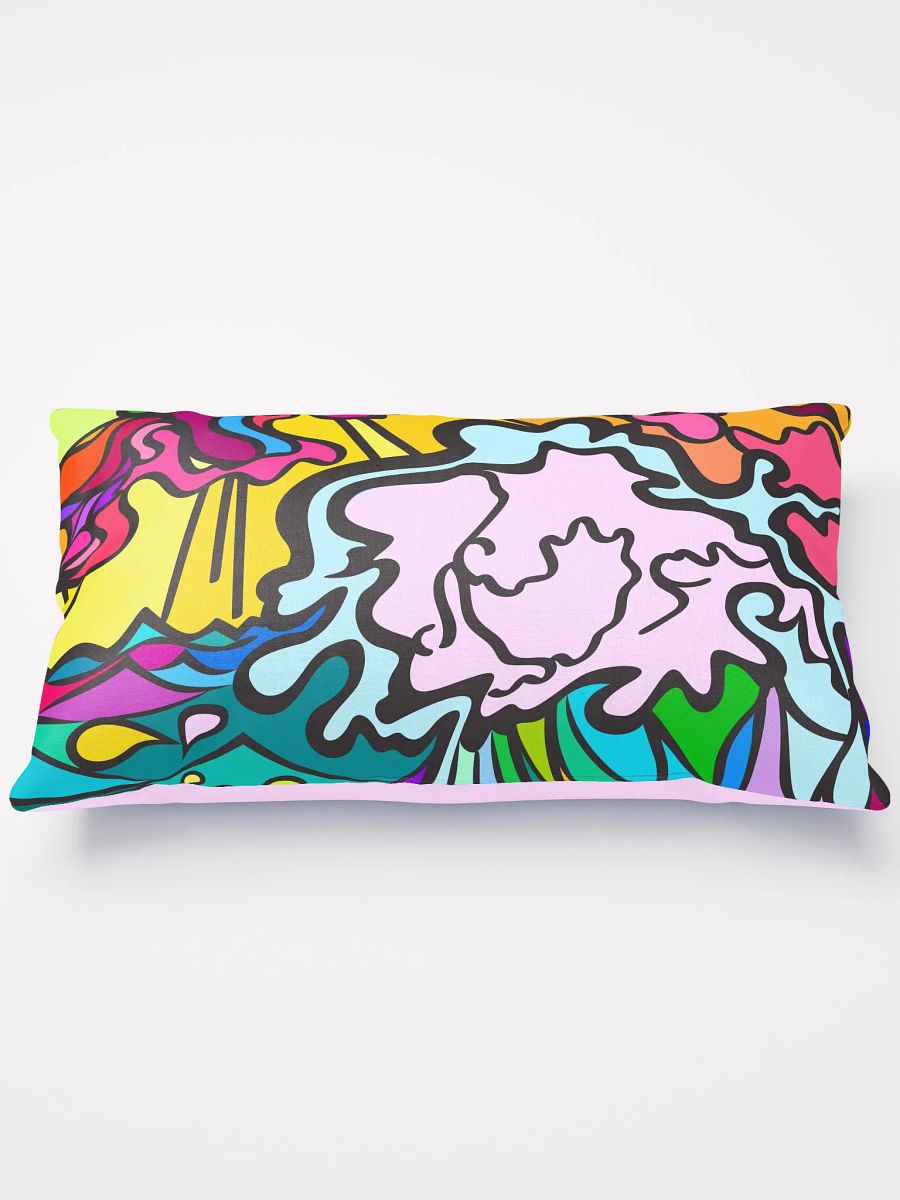 Tranquil Green All-Over Print Pillow – Wave at Sunset product image (1)