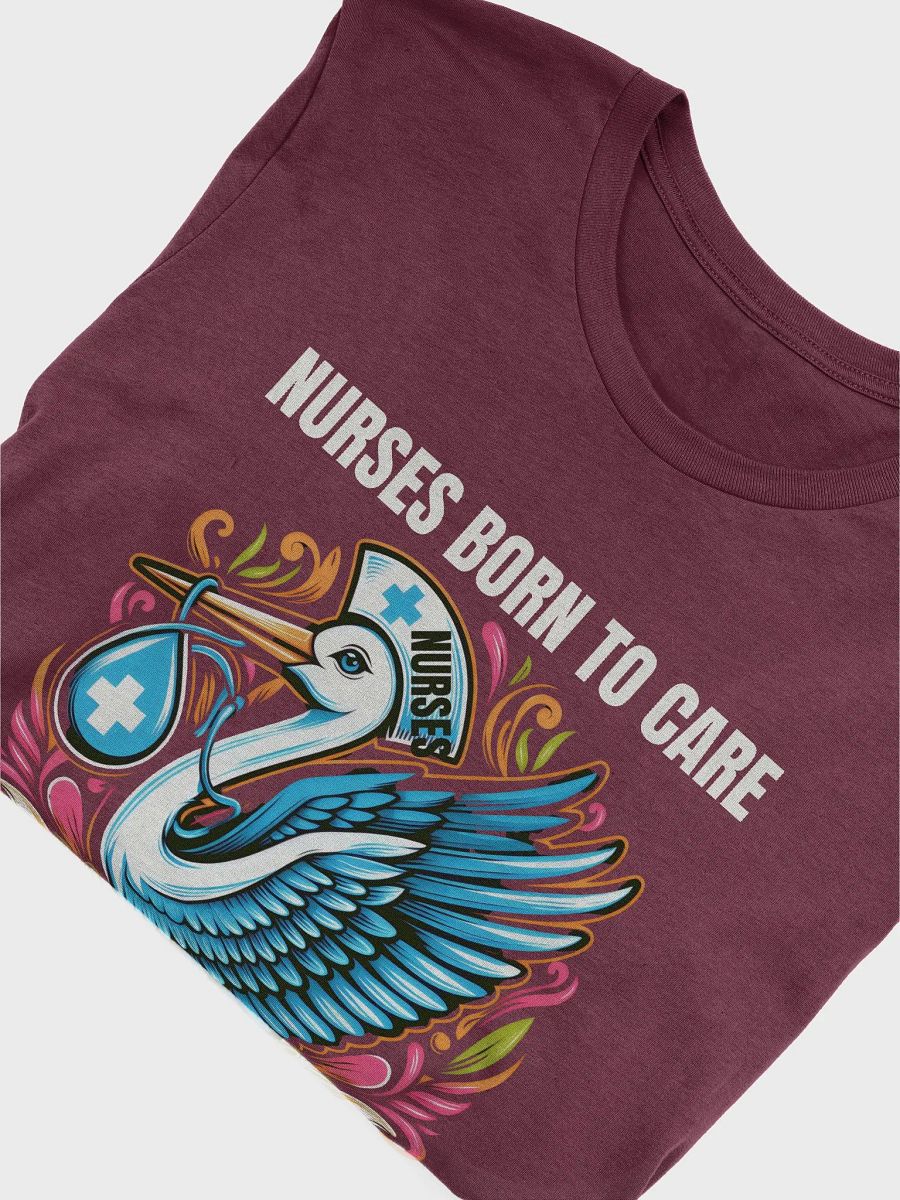 Nurse's Stork Born to Care T-Shirt product image (52)