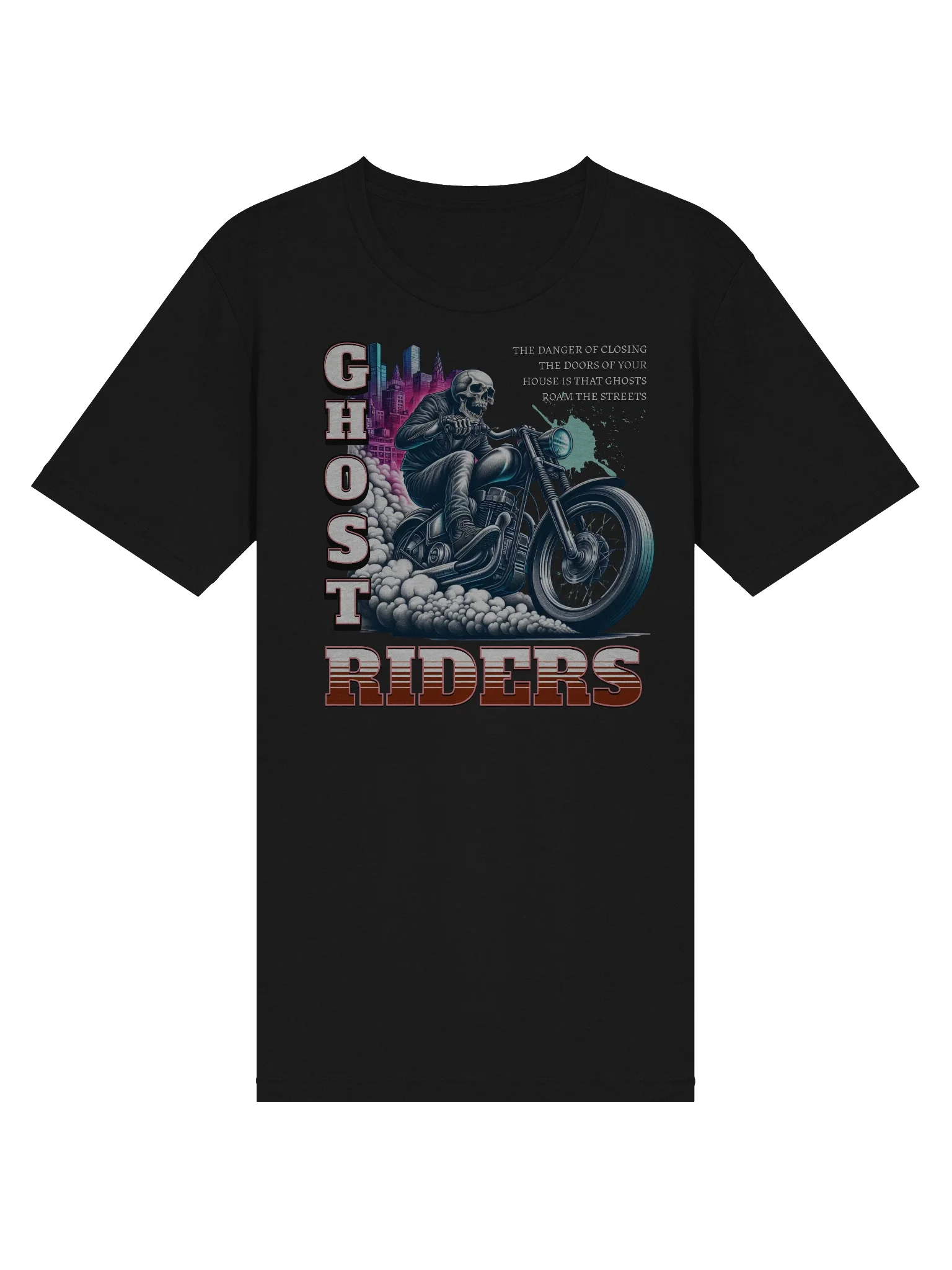Bold Ghost Rider Skull Graphic T-Shirt for Everyday Wear product image (21)