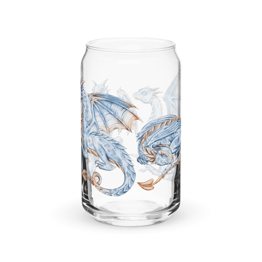 Frosty Blue Dragon Glass Can Sipper product image (7)
