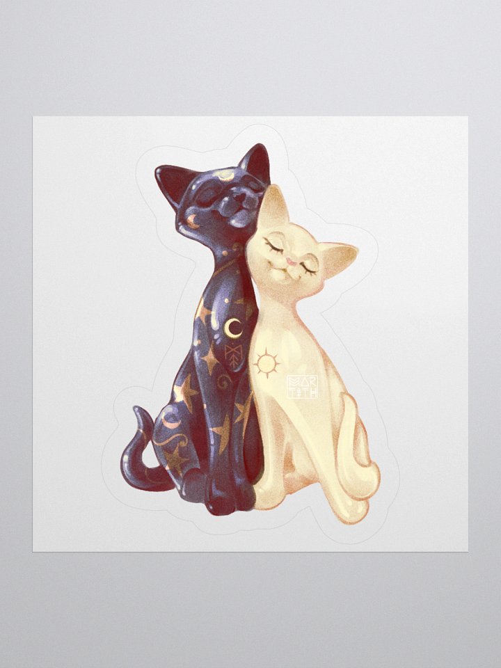 Sun & Moon porcelain | Kiss-cut sticker product image (1)