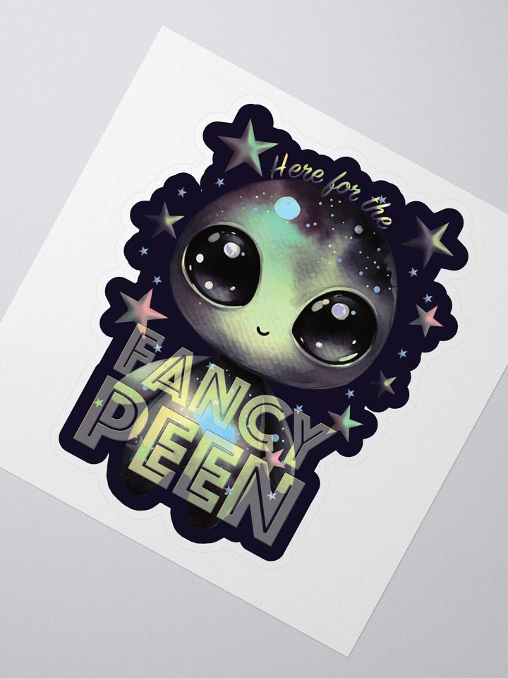 Fancy Alien Sticker (Silver/Green Dude) product image (3)
