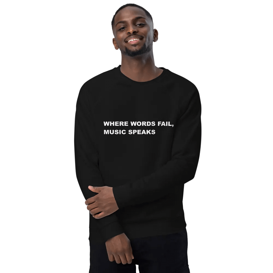 MUSIC SPEAKS SWEATSHIRT in black product image (5)