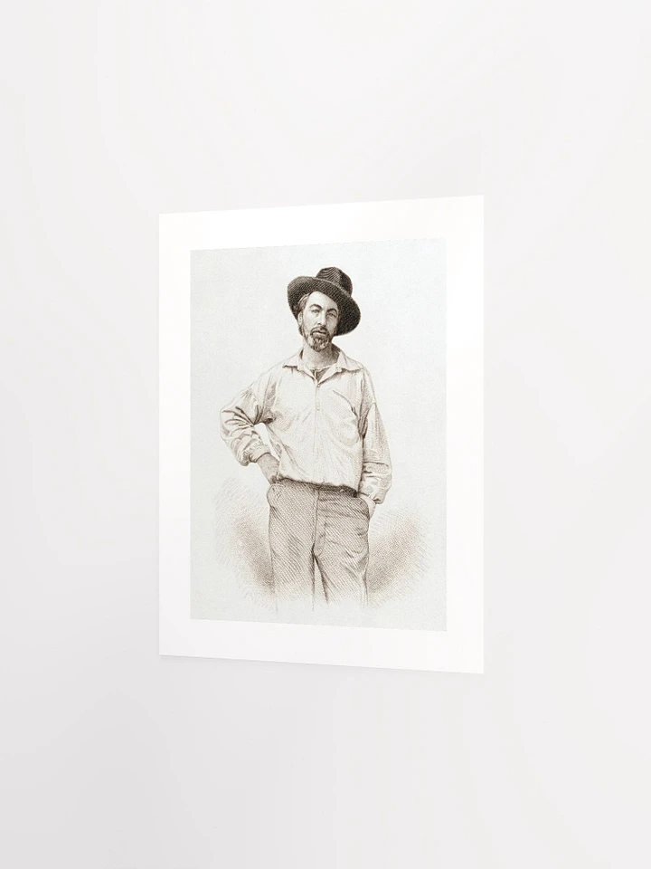 Walt Whitman Steel Engraving by Samuel Hollyer (1854) - Print product image (2)