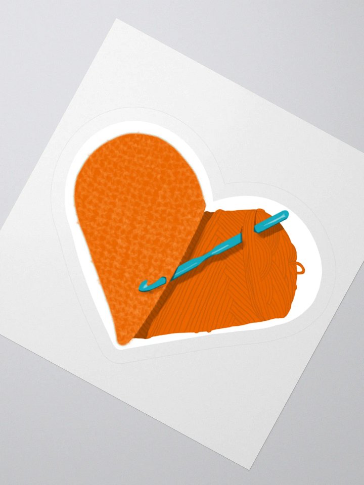 Crochet Love - Orange Sticker product image (5)
