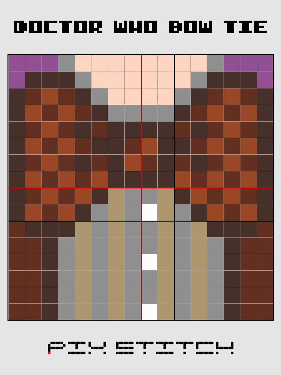 Doctor Who Bow Tie Pixel Art product image (2)