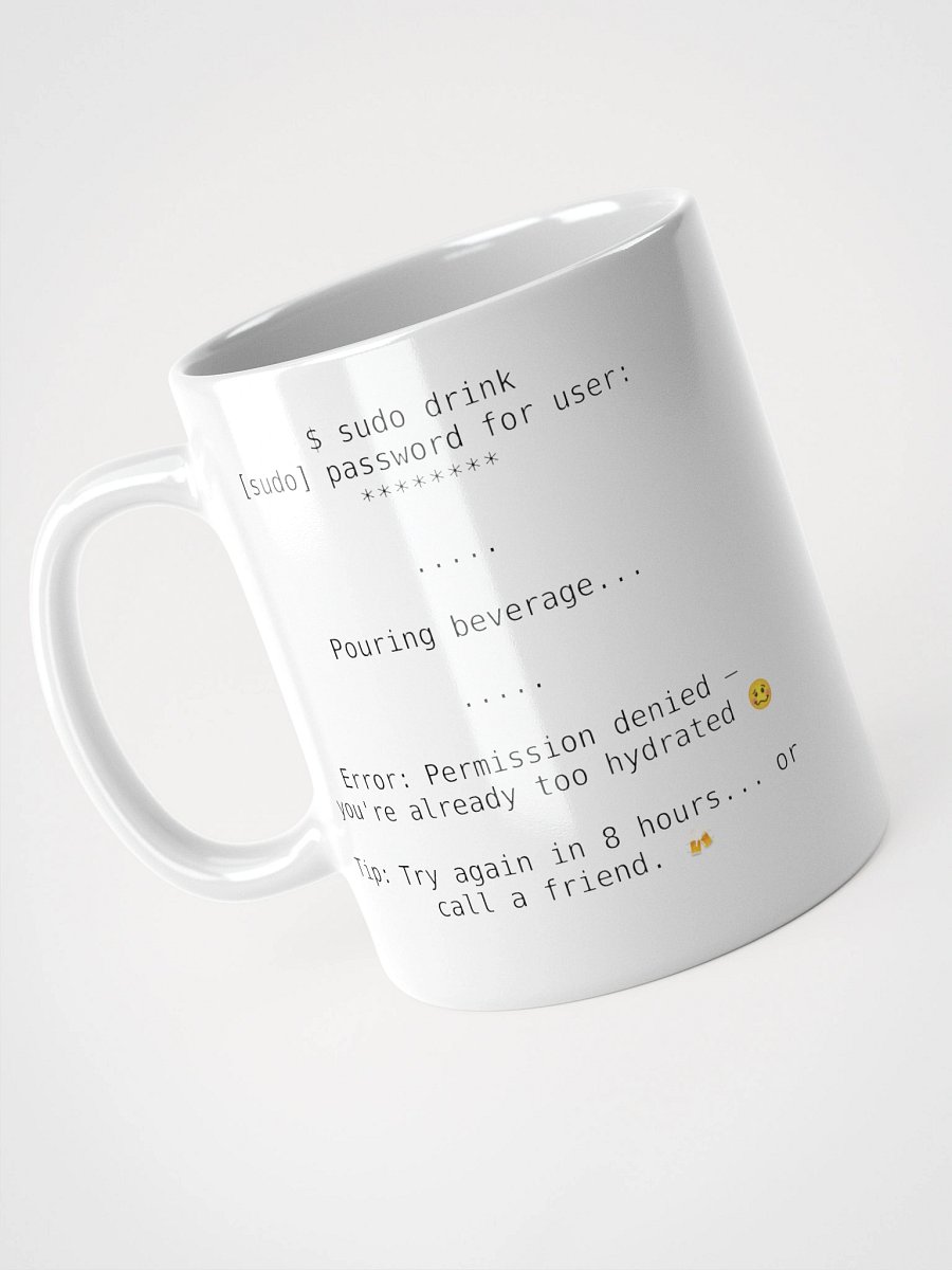 White Mug - sudo drink product image (3)