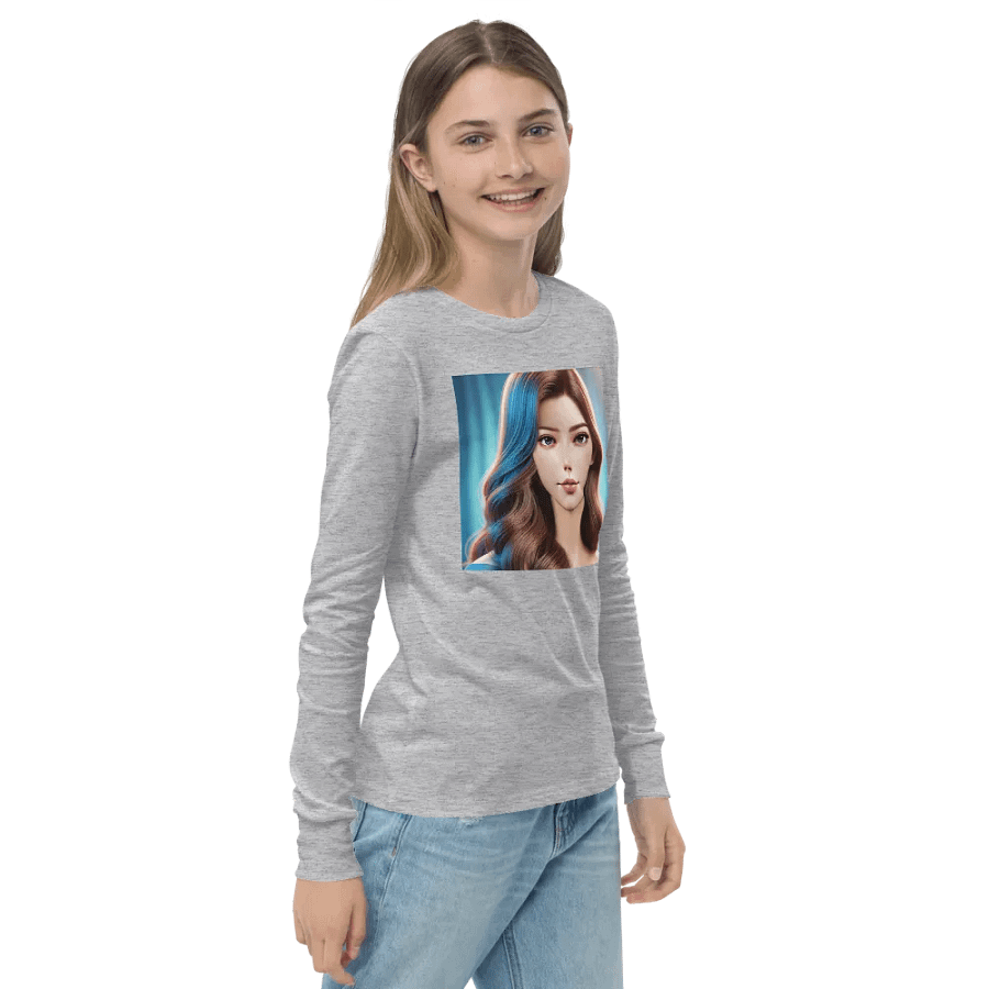 Wavy Beauty Youth Long Sleeve Tee product image (4)