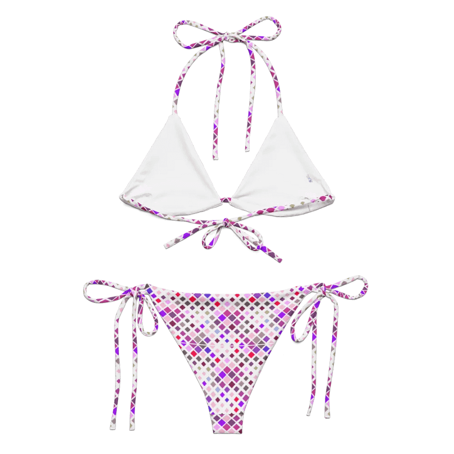 Colorful Square Pattern Design String Bikini - v2 product image (5)