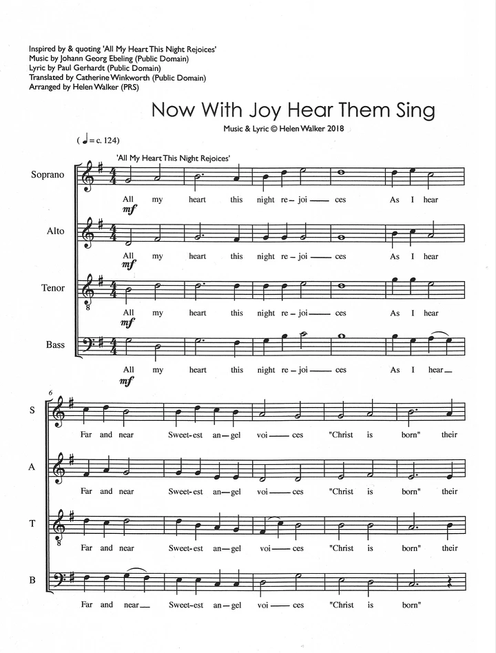 Now With Joy Hear Them Sing (Choral - SATB unaccompanied) product image (1)