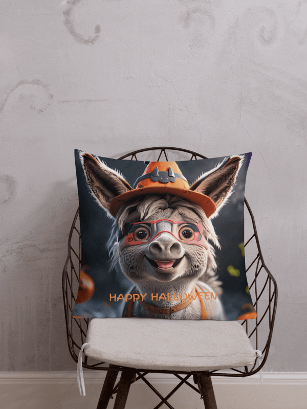 Witchy Donkey Halloween Pillow product image (1)