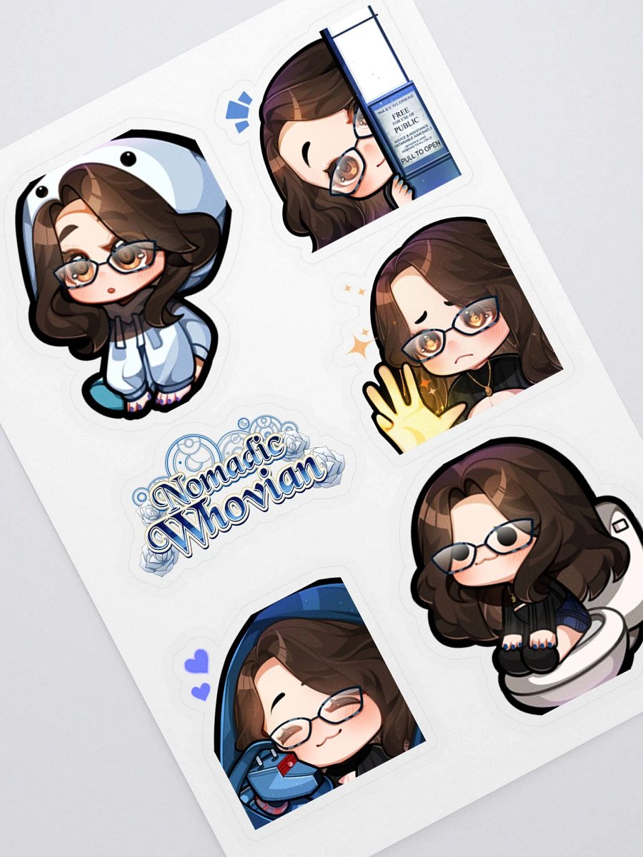 Whovie Emote Sticker Sheet 1 product image (1)