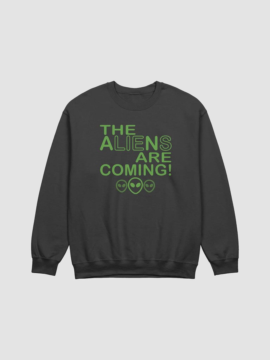 The Aliens Are Coming! - Green - Gildan Classic Crewneck Sweatshirt product image (2)