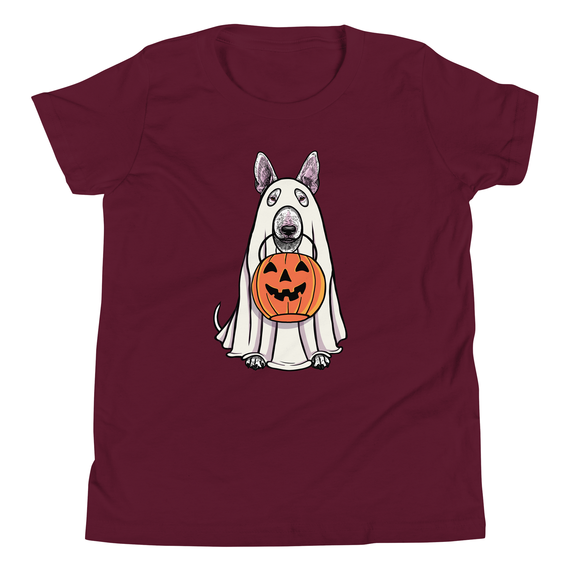 Halloween English Bull Terrier(White) Youth T-Shirt product image (5)