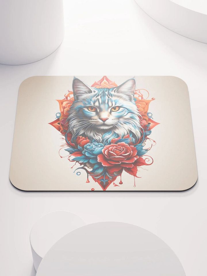 Regal Cat & Roses Mouse Pad product image (2)