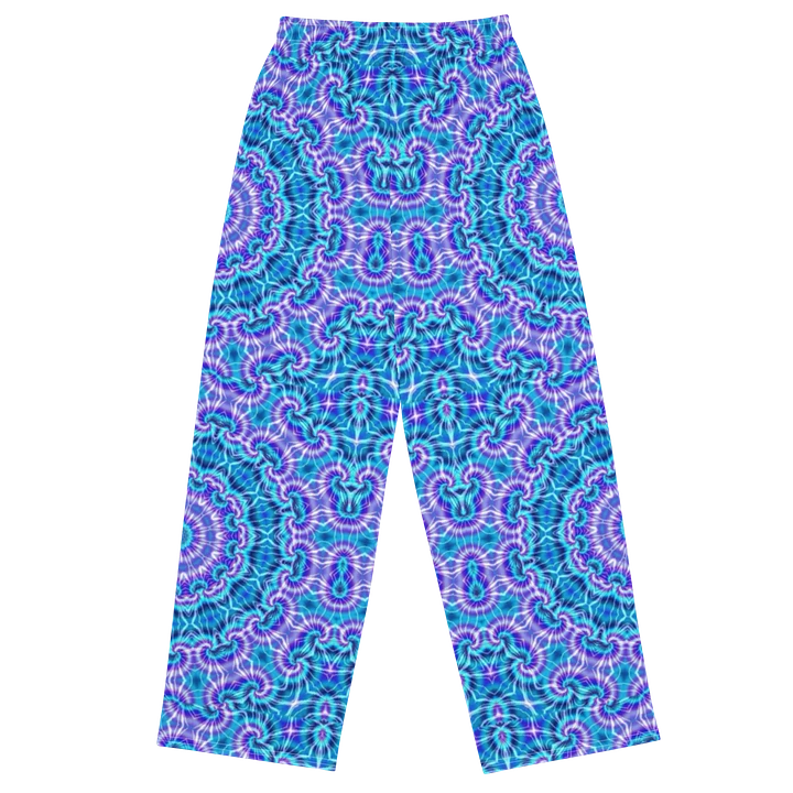 Blue and Purple Tie Dye Wideleg Pants product image (1)