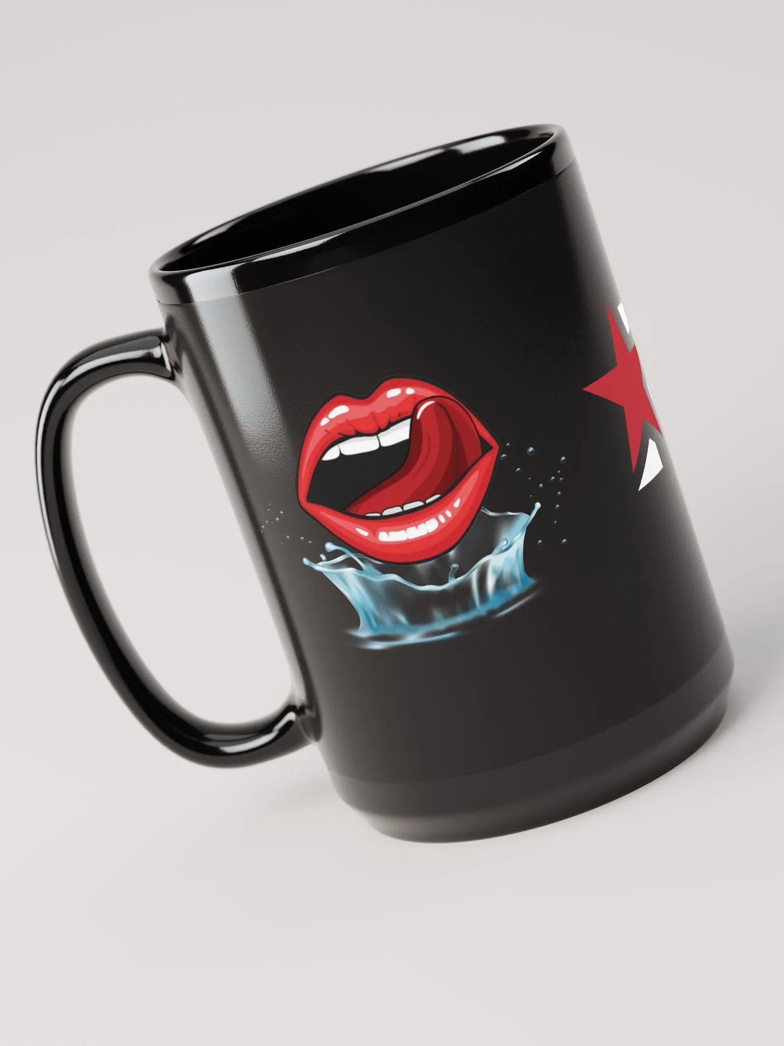 Wet Lips Black Mug 15oz product image (3)