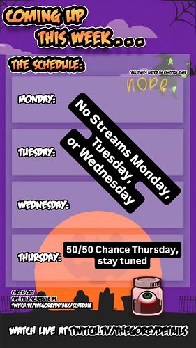 This Week's Stream Schedule - 6/9/2025 📆
.
.
.
Check out my latest Twitch stream!
https://linktr.ee/TheGoreyDetails
