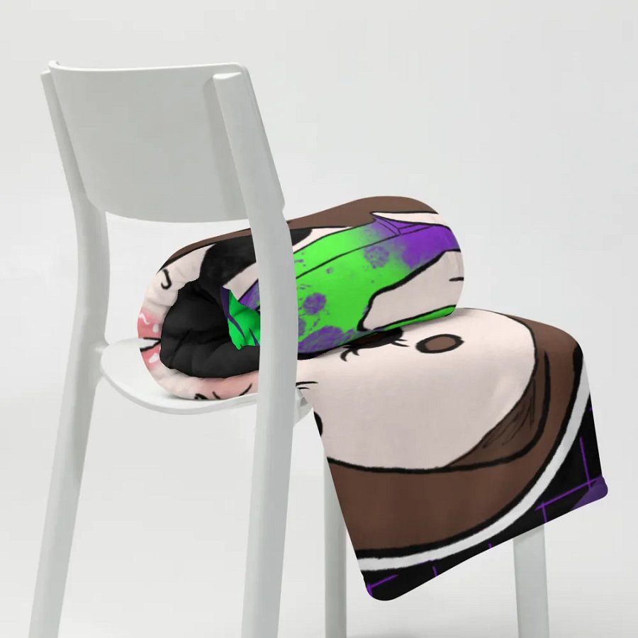DuhhGamerXOXO/Miss Gamer Blanket - Purple w/ Green Text product image (9)