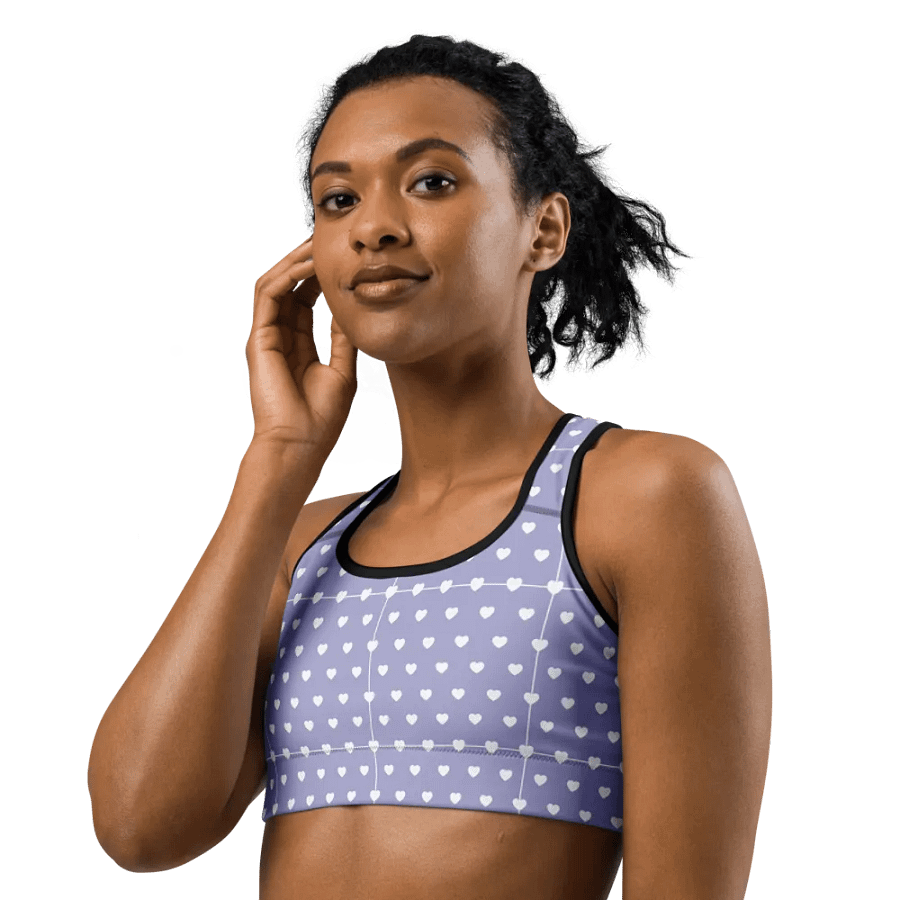 Pastel Heart Seamless Pattern Sports Bra - V14 product image (6)