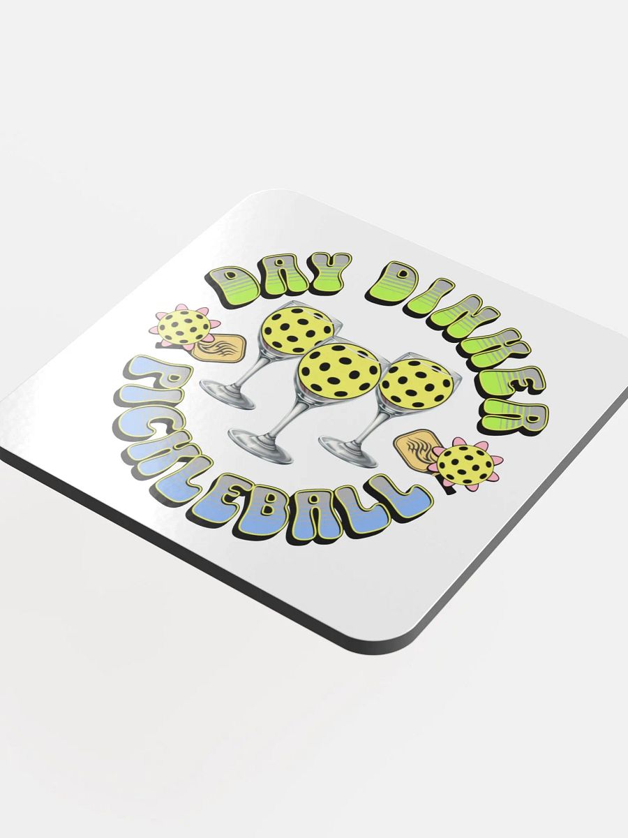 Day Drinker Pickleball Glossed Cork Coaster product image (4)
