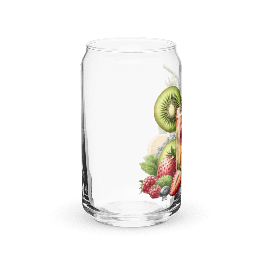 Fruit juice with fruit slice mixed water affect design-04-Can-Shaped Glass product image (10)