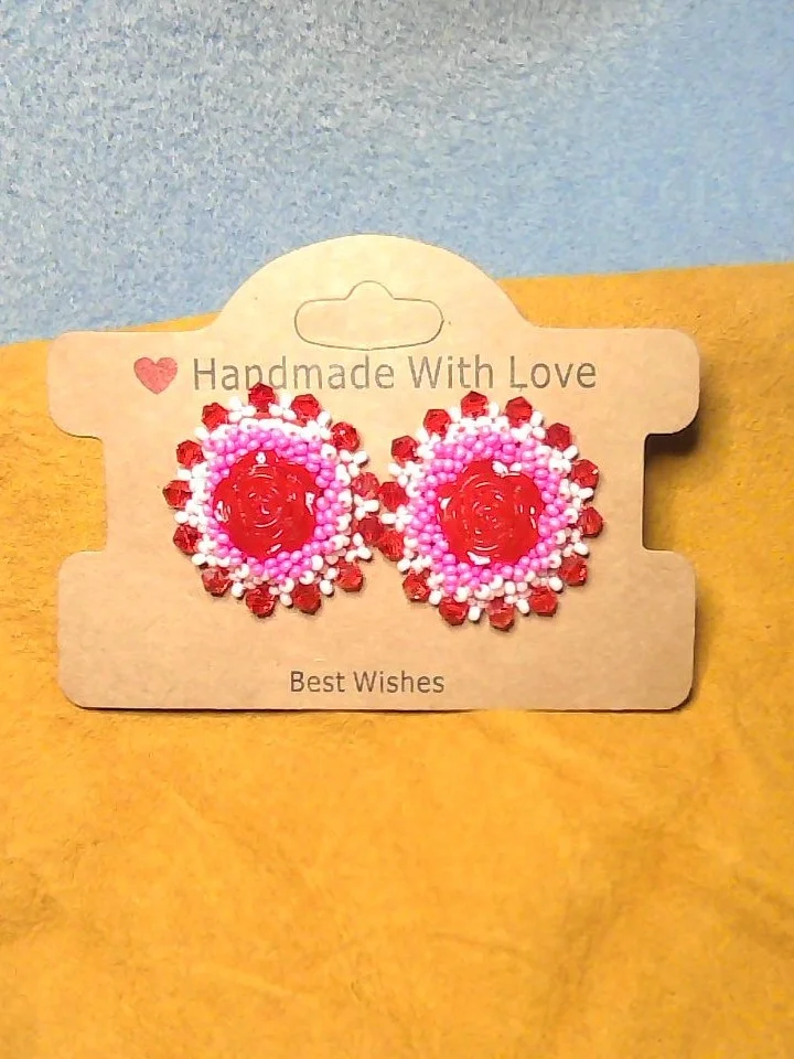 Rose beaded Earrings product image (1)