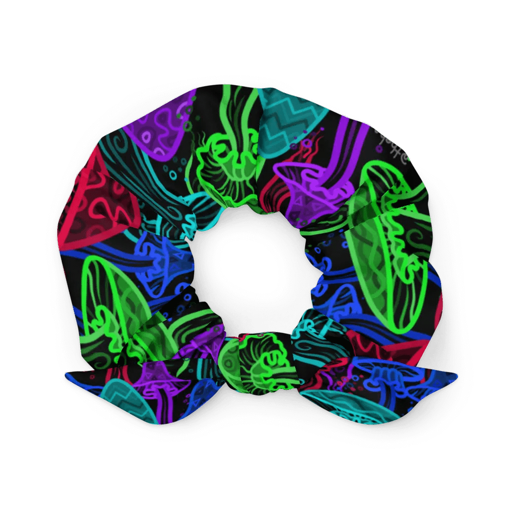 Neon Mushrooms (Variation 1) Scrunchie product image (2)