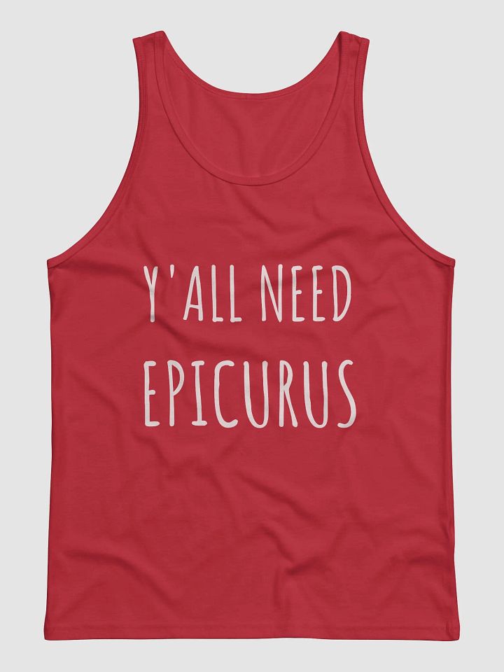 Y'all Need Epicurus WHITE (Bella+Canvas Jersey Tank) product image (41)