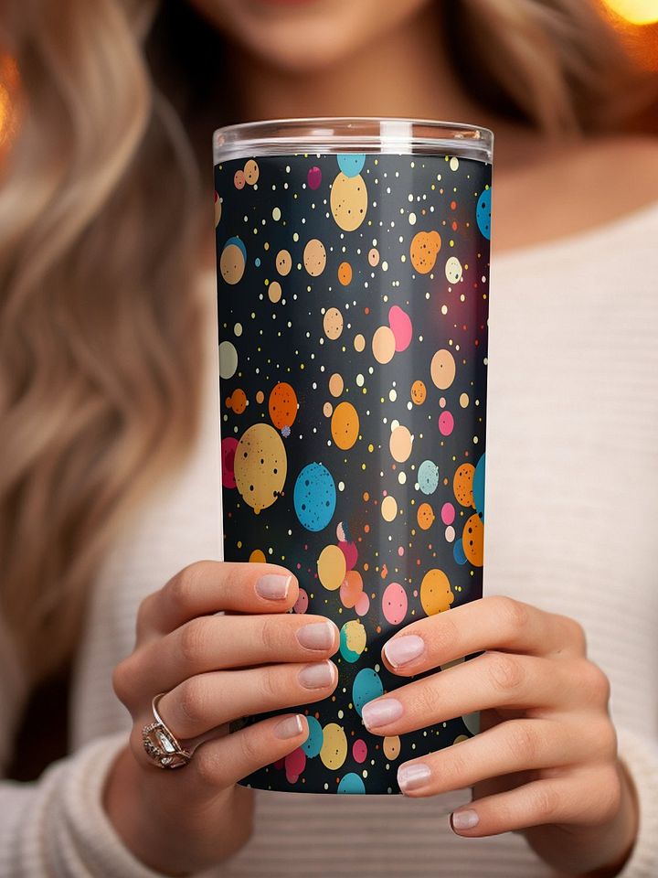 Cosmic Bubble Polka Dot Pattern Stainless Steel Tumbler product image (1)