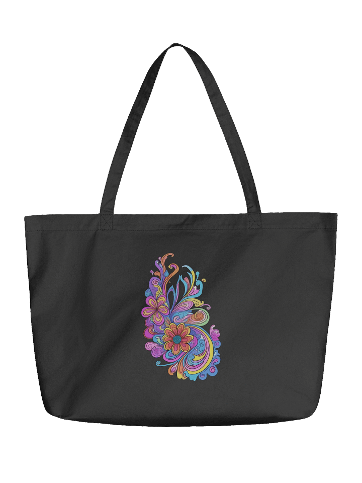 Rainbow Bloom - Eco-conscious Organic Cotton Tote product image (1)