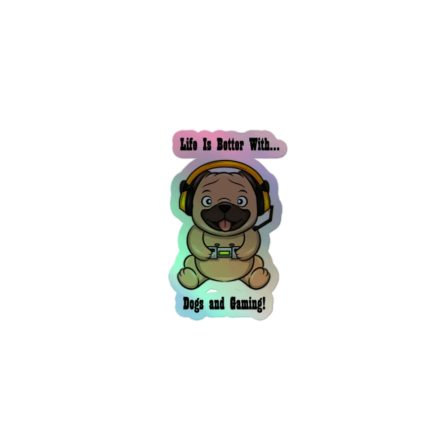 Dogs and gaming sticker product image (1)
