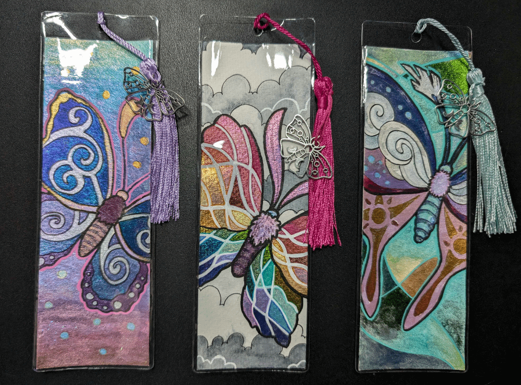 Watercolor Bookmark: Nightsong Moths Set 2 product image (1)