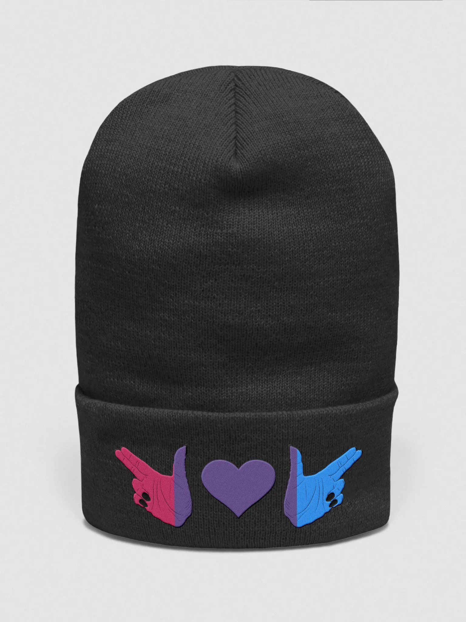 Finger Guns (bi flag) Beanie product image (1)