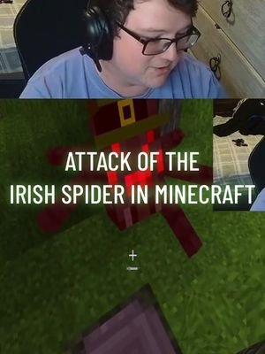 Getting attacked by an IRISH SPIDER in Minecraft #minecraft #moddedminecraft #funny 