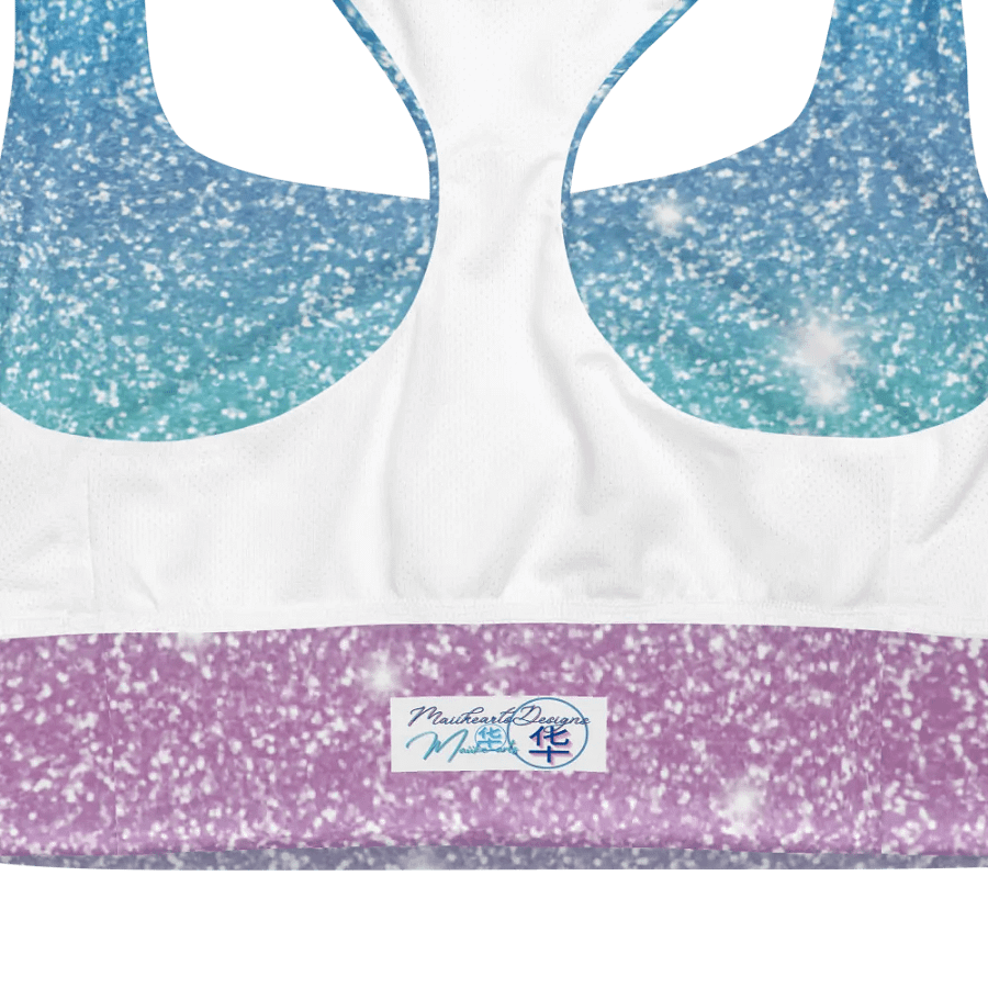 Glitter Unicorn Texture Design Longline Sports Bra - 6 product image (12)