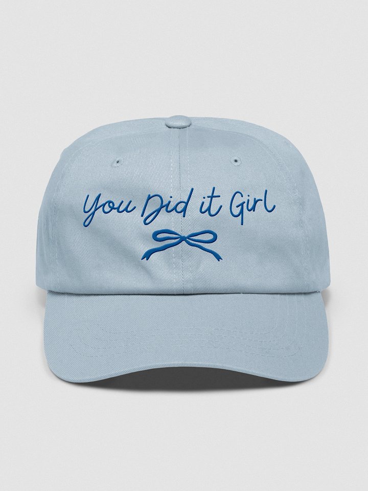 You Did it Girl Bow Hat - light blue/white product image (1)
