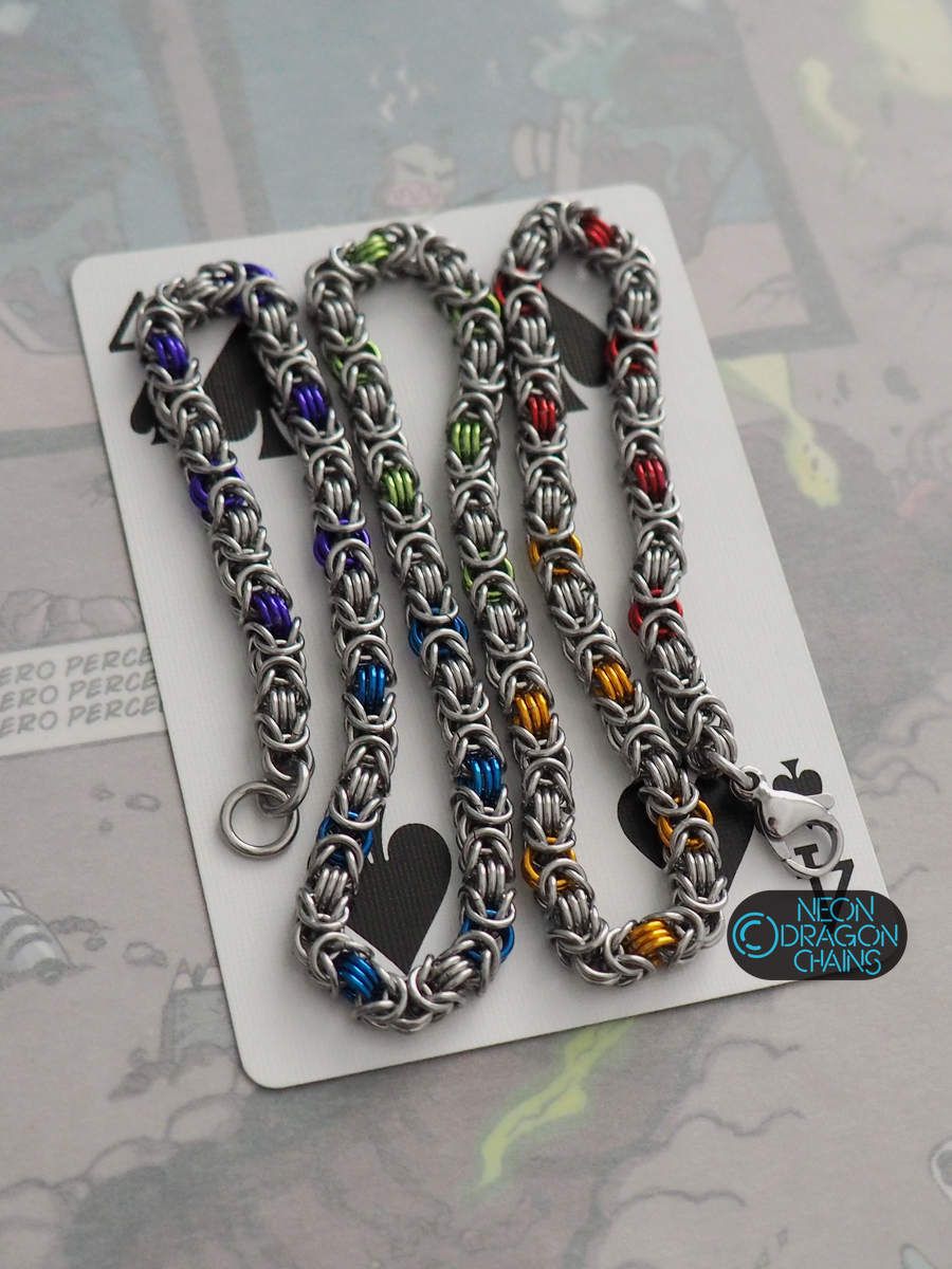 Pixie Byzantine Necklace / Rainbow Chrome OOAK product image (2)