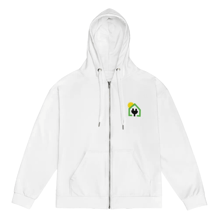 Plug It In Solar High-Quality Recycled Unisex Zip Hoodie product image (1)