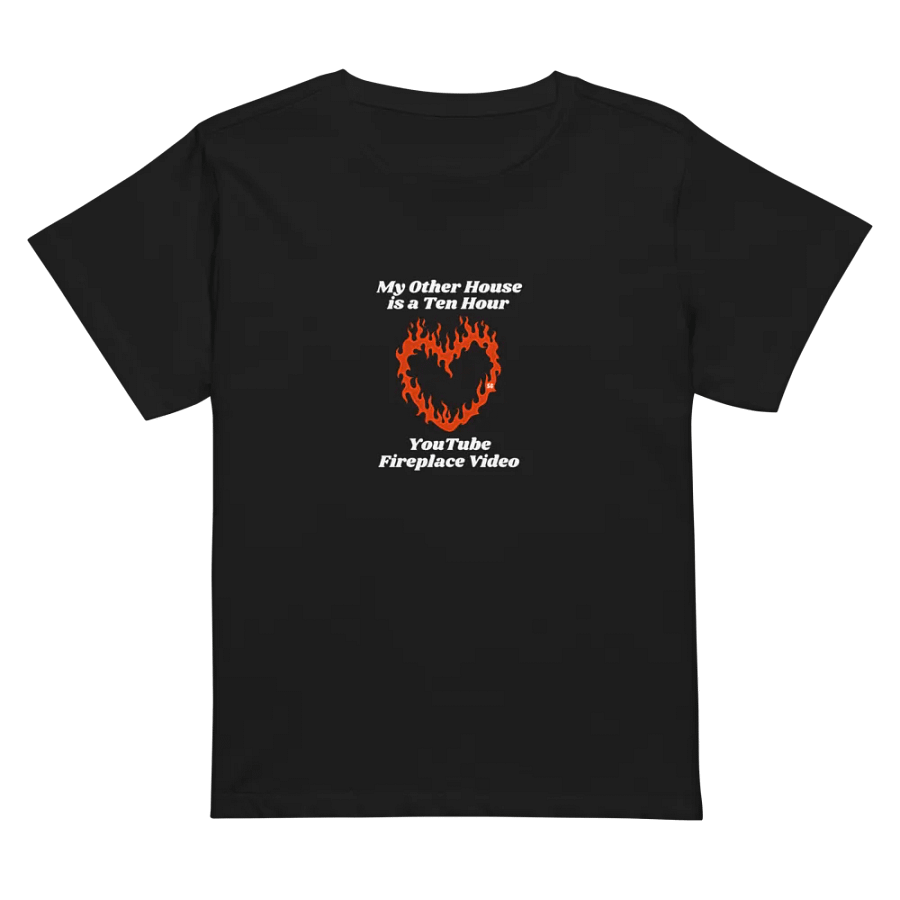 Flaming Heart - My Other House is a Ten Hour YouTube Fireplace Video | High Waisted Tee product image (1)