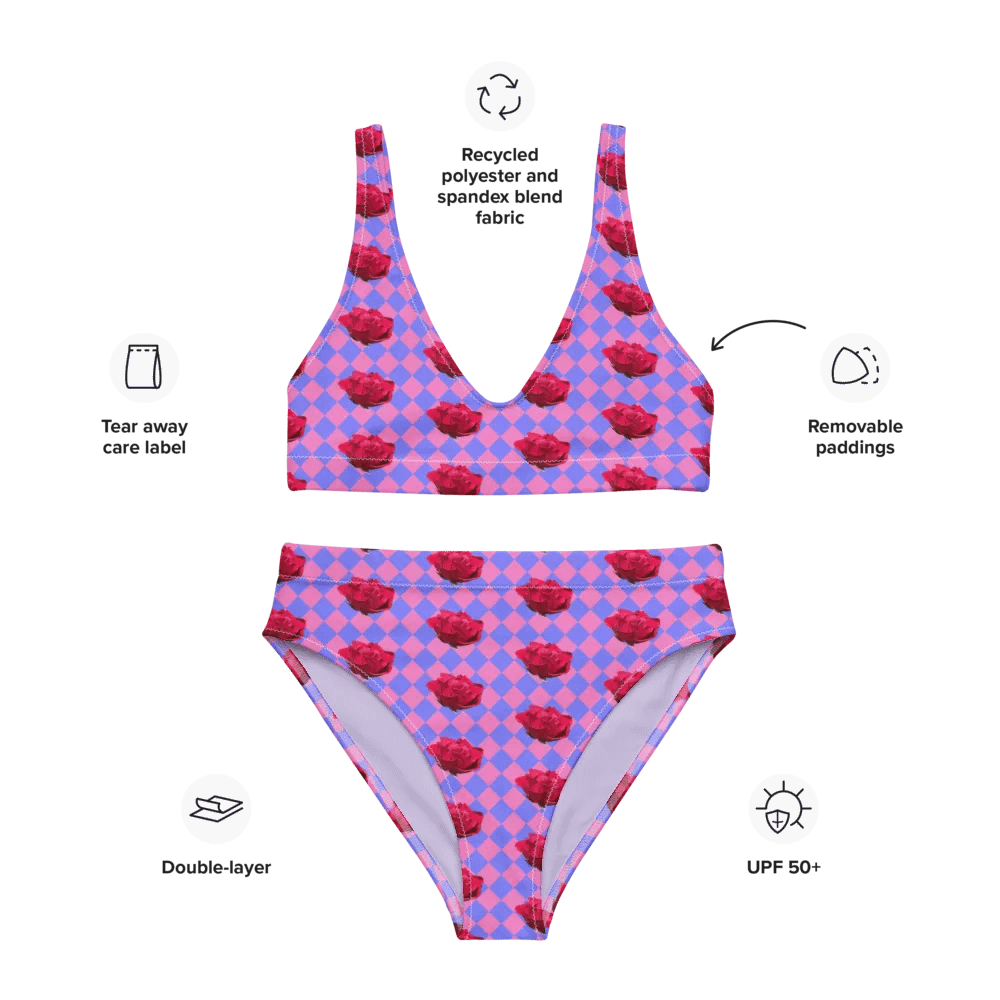 Rosy bikini {melon and periwinkle} product image (8)